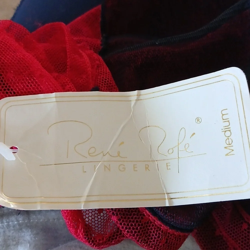 Rene Rofe Bustier Red/Black M.     FL - Picture 8 of 8